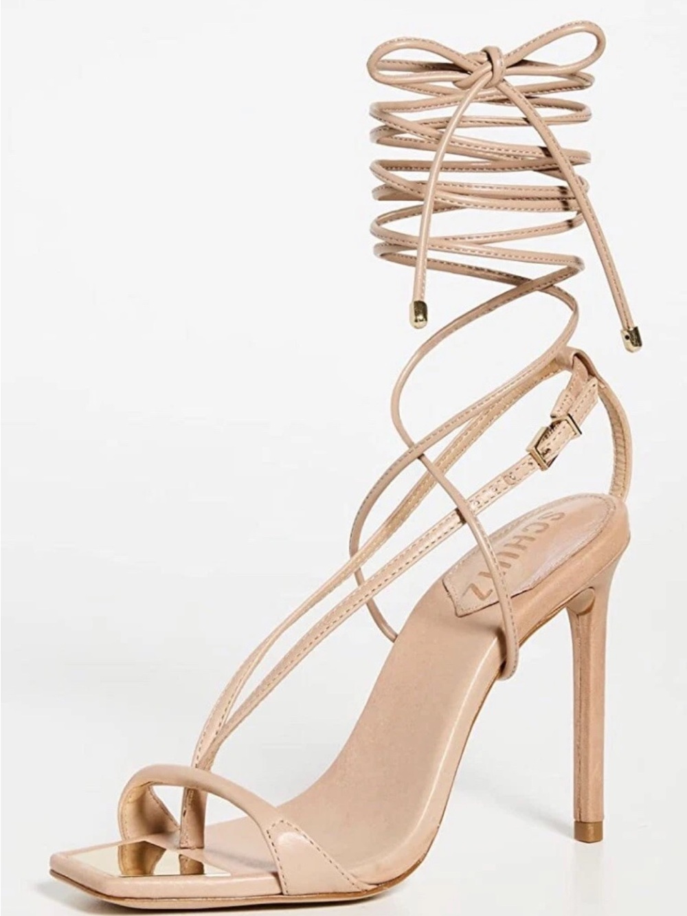 Schutz Vikki Heels Sandals in Beige